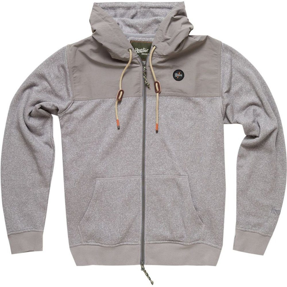 Howler Bros Kameron Full-Zip Hoodie Marbled Grey Small